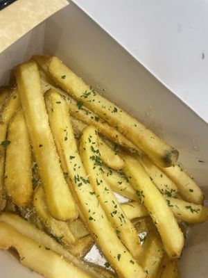 Parm and garlic fries   at Alt Burger in Bolton