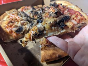 Sausage & Mushroom Pizza at Pizza Loko in Washington