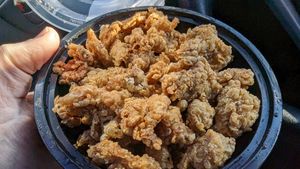 amazing buffalo mushroom bites at Dee's Vegan To-Go in Charlotte