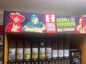 Organic coffee beans w/ vegan pero available  at George Street Co-op & Cafe in New Brunswick