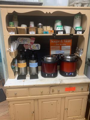 Coffee, tea, & soups available daily  at George Street Co-op & Cafe in New Brunswick