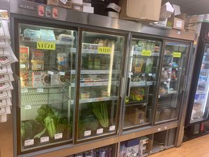 Tofu & greens. Hummus & chia/dates/coconut/fig energy bites. Kraut & tofurkey, field roast, & lightlife sausages  at George Street Co-op & Cafe in New Brunswick