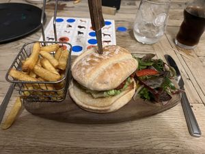 Vegan burger #Veganuary at The Mortal Man in Troutbeck