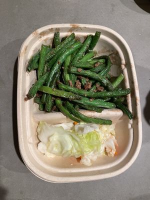Dry fried string beans at Cozy Wok in Oakland