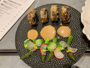Jackfruit patties  at Emerald 珺 in Hong Kong Island