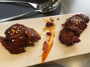 Vegan rose pork from exec lunch set   at Emerald 珺 in Hong Kong Island