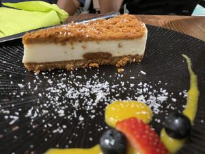 Vegan speculoos cheesecake  at Emerald 珺 in Hong Kong Island