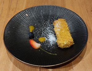 Golden Crispy Oat Milk 黃金脆皮燕麥奶 at Emerald 珺 in Hong Kong Island