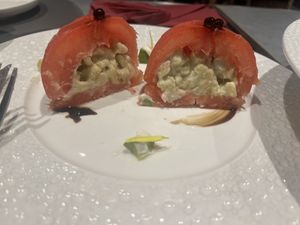 Stuffed tomato  at Emerald 珺 in Hong Kong Island