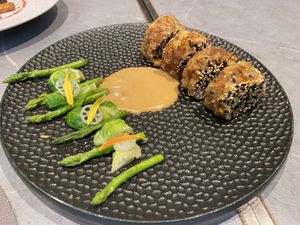 The lotus roll was delicious!  at Emerald 珺 in Hong Kong Island