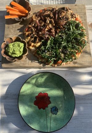 Half Mushrooms, Half Cashew Cream! 🤪 at Layla Restaurant Plants & Mushrooms in Puerto Morelos