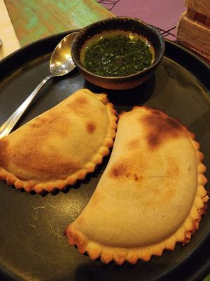 Empanadas at Layla Restaurant Plants & Mushrooms in Puerto Morelos