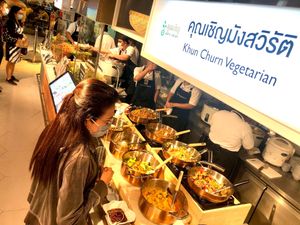 Khunchurn vegetarians new latest branch at Central Plaza Ladprow G floor.  at Khun Churn - Central Plaza Ladprao - Food Stall in Bangkok