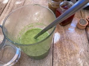 Green smoothie, so healthy   at Rústica in San Miguel De Allende