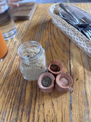 Sal pimienta chile y azúcar   at Rústica in San Miguel De Allende