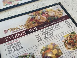 Menu snapshot  at Tom Yum in Surprise