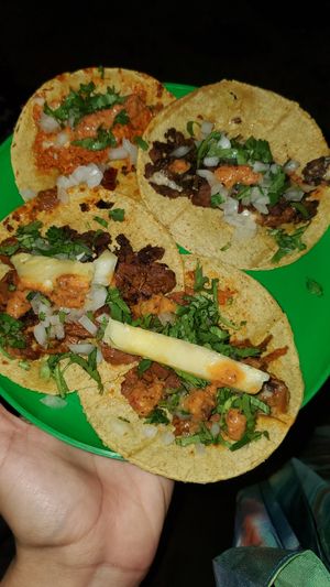 Al pastor, chorizo, barbacoa at Perro No Come Perro in Tulum