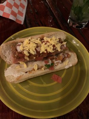 Loaded dog  at Perro No Come Perro in Tulum