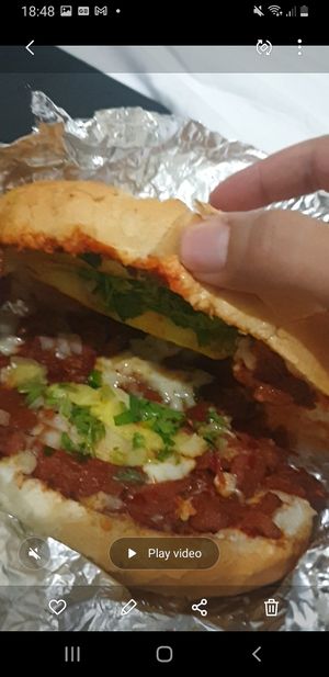 Torta pastor  at Perro No Come Perro in Tulum