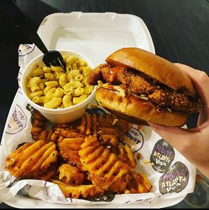 Hotlanta chicken sandwich  at Houstatlantavegan in Houston