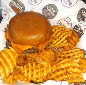 HAV burger at Houstatlantavegan in Houston