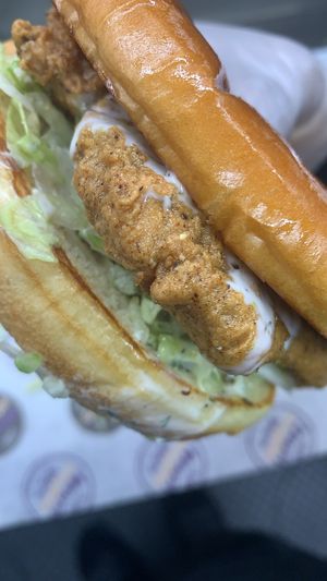 Magic City Lemon pepper chicken sandwich  at Houstatlantavegan in Houston