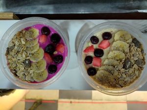 Dragon bowl and Pina Solada bowl at The Raw Kitchen Malaysia in Kuching