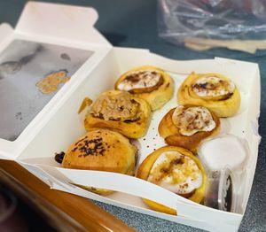 Vegan cinnamon rolls at The Raw Kitchen Malaysia in Kuching