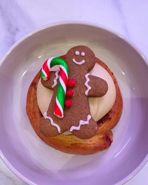 Gingerbread cinnamon roll - a Christmas special  at Grams in Edinburgh