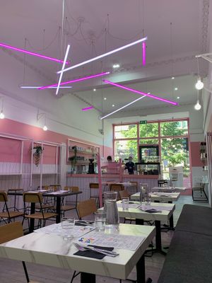 Interior of Grams cafe  at Grams in Edinburgh