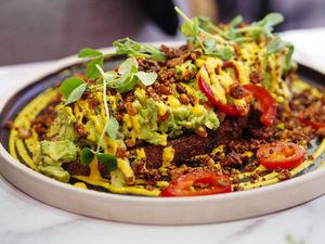 Say cheese avocado toast at Grams in Edinburgh