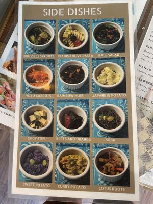 most of their side dishes are vegan! Staff said the Japanese potato was cooked with butter but everything else I could eat! 🤙  at Kaimana Farm Cafe in Honolulu