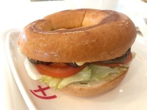 Veggie Burger at Hong Kong Adventist Hospital Cafeteria in New Territories