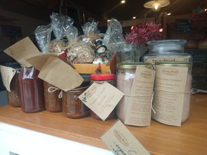 Artisan chutneys, jams and cookie jars are all vegan at Raglan Artisan Bread in Raglan