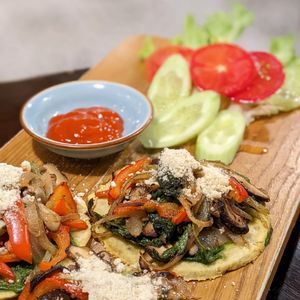 Sweet Potato Pizza with Homemade Vegan Parmesan Cheese at VEJO - The Vege journey in Hanoi