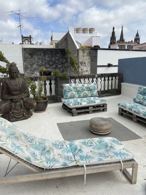 Roof terrace  at Casa Vegana Arucas in Gran Canaria