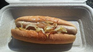 Veggie hotdog (vg) at Café Shrub in Blaydon