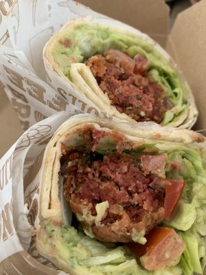 Falafel wrap  at Café Shrub in Blaydon