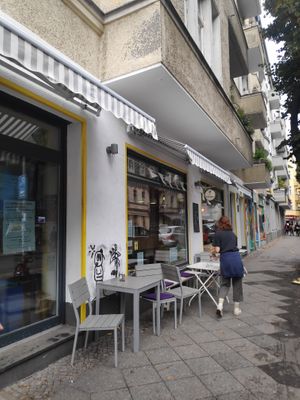 Café from outside at Radikalecker in Berlin