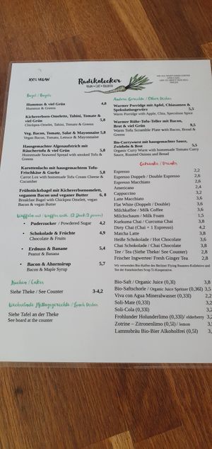 The menu May 2023 at Radikalecker in Berlin