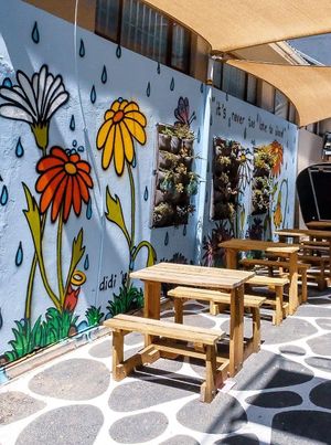 Outdoor seating at Wild Eatery in Western Cape