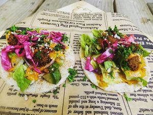 Falafel tacos at Wild Eatery in Western Cape