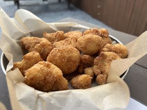 Fried cauliflower, not vegan  at Stable 12 Brewing Company in Phoenixville