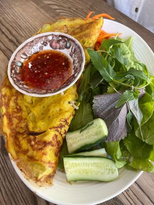 Vegan Vietnamese Pancake  at Bunn Mee in Leederville