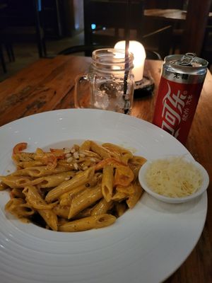 Chipotle Pasta without chicken at Cafe Zarah in Beijing