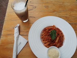 Vegan Bolognese! at Cafe Zarah in Beijing