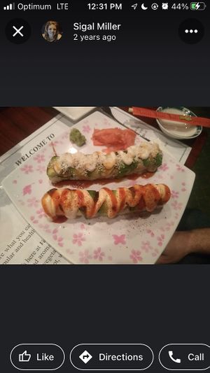 Fireball roll  at Veggie Heaven in Teaneck