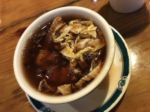 酸辣湯 S3 homemade hot n sour soup   at Veggie Heaven in Teaneck