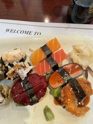 Sushi deluxe (vegan)  at Veggie Heaven in Teaneck