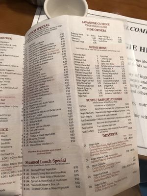 Menu   at Veggie Heaven in Teaneck